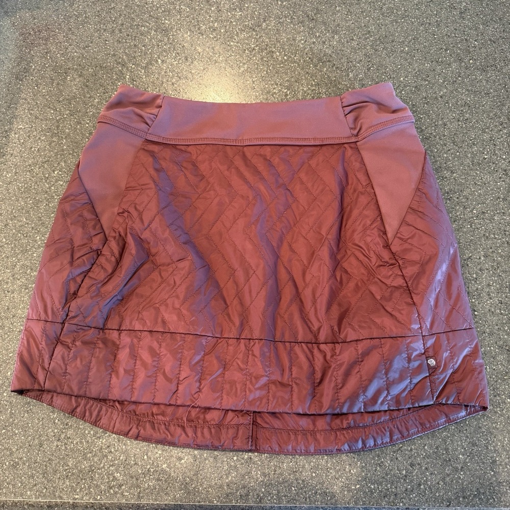 Mountain Hardwear Dynotherm Insulated Quilted Mini Skirt Burgandy Womens Medium
